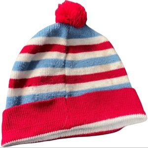 5/$25 Toddler Boy’s Striped Winter Hat Beanie with Poof